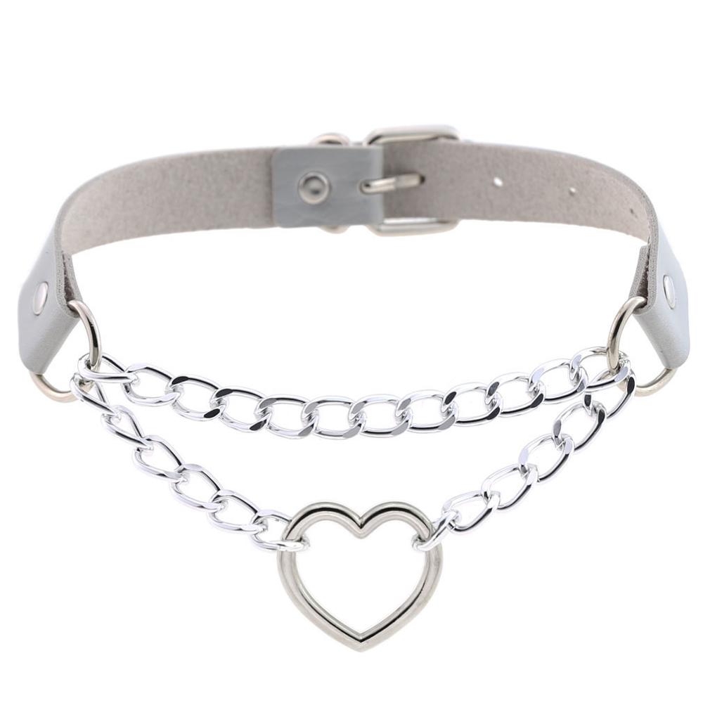 Heart chain Choker Goth