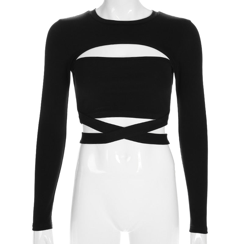 Gothic Bodycon Bandage T-shirt