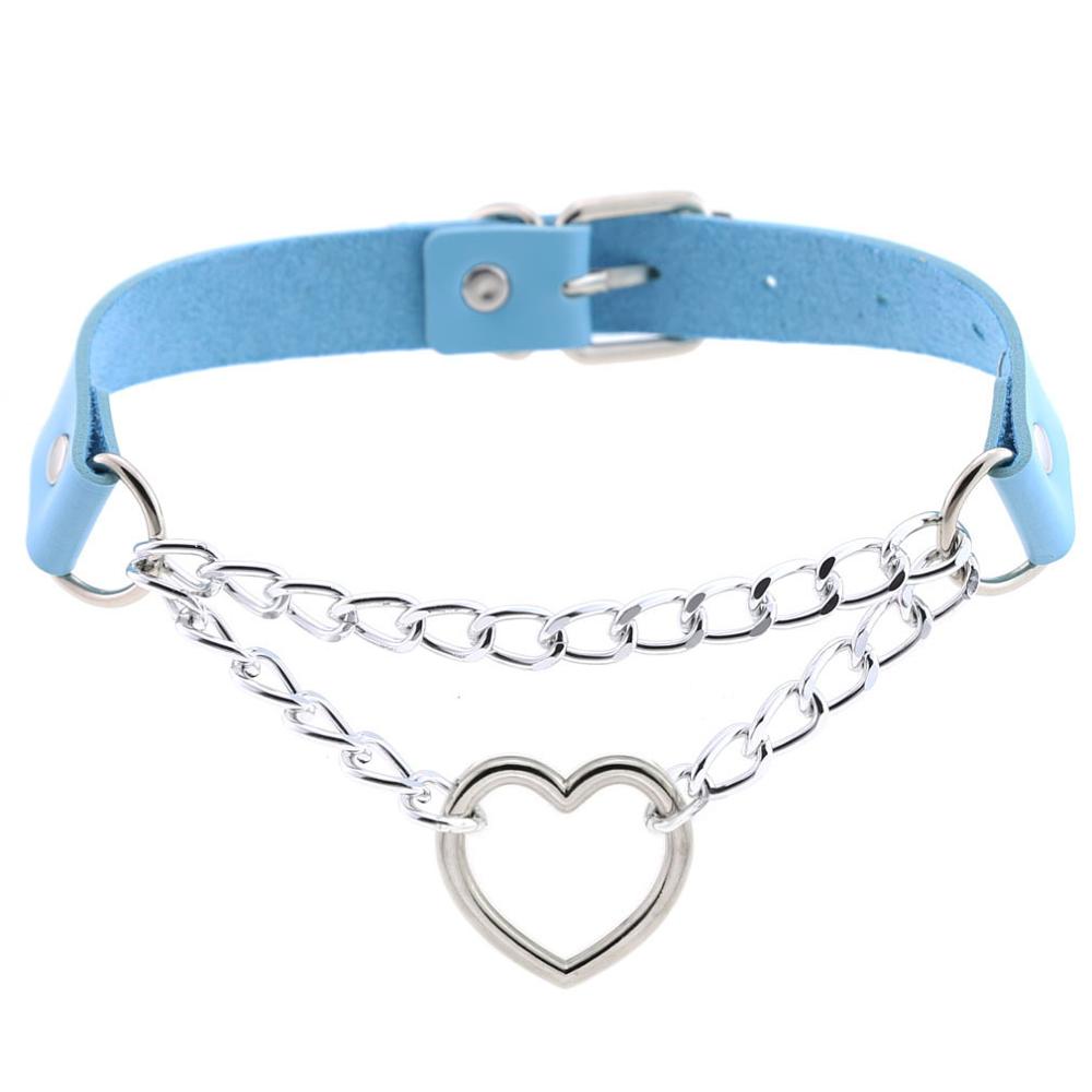 Heart chain Choker Goth