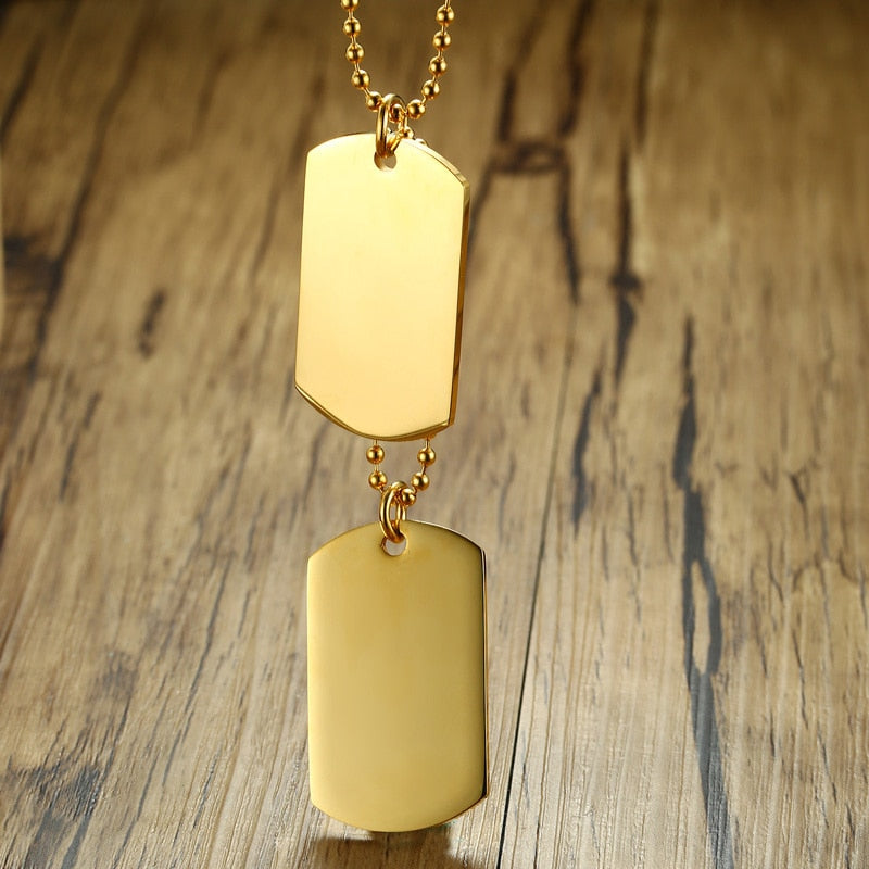 Stainless Steel Double Dog Tag Necklace