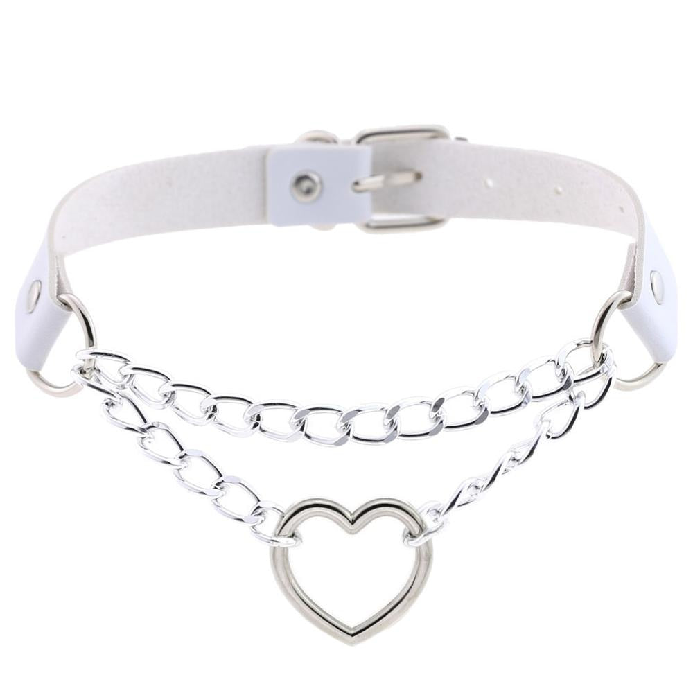 Heart chain Choker Goth