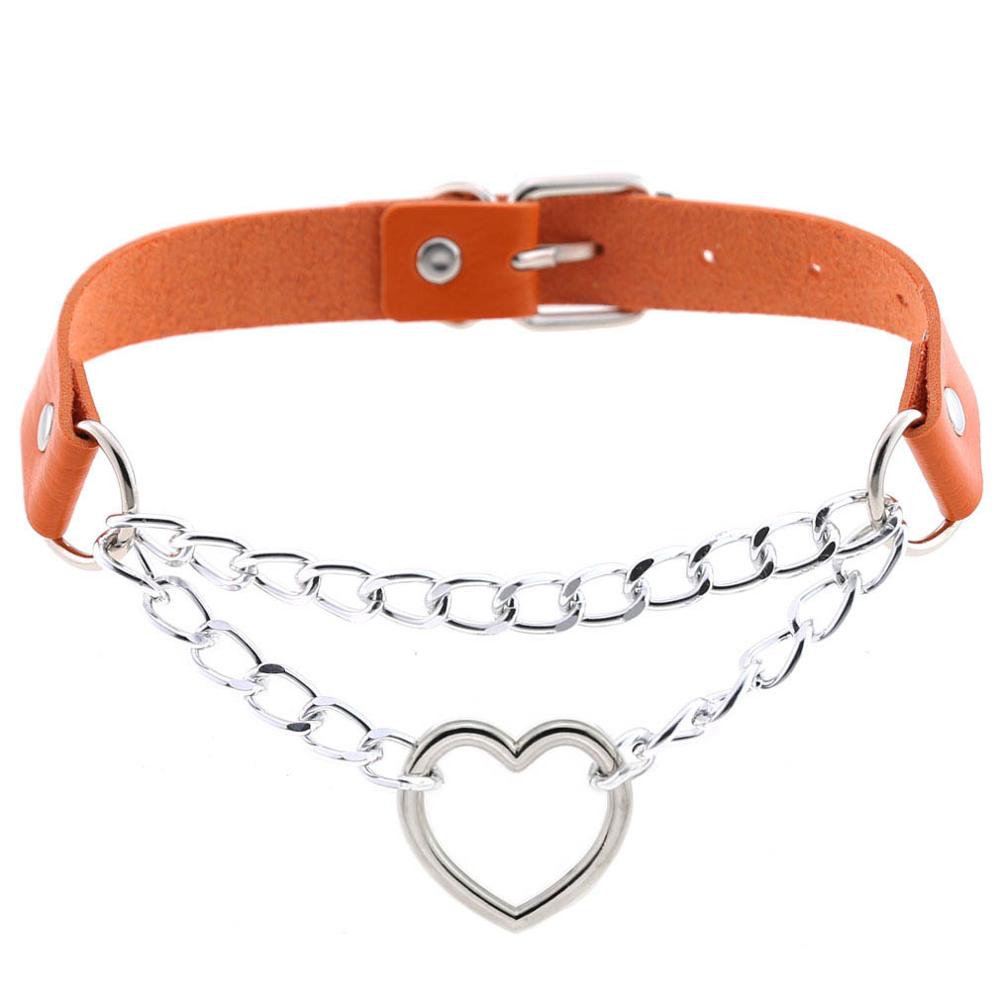 Heart chain Choker Goth