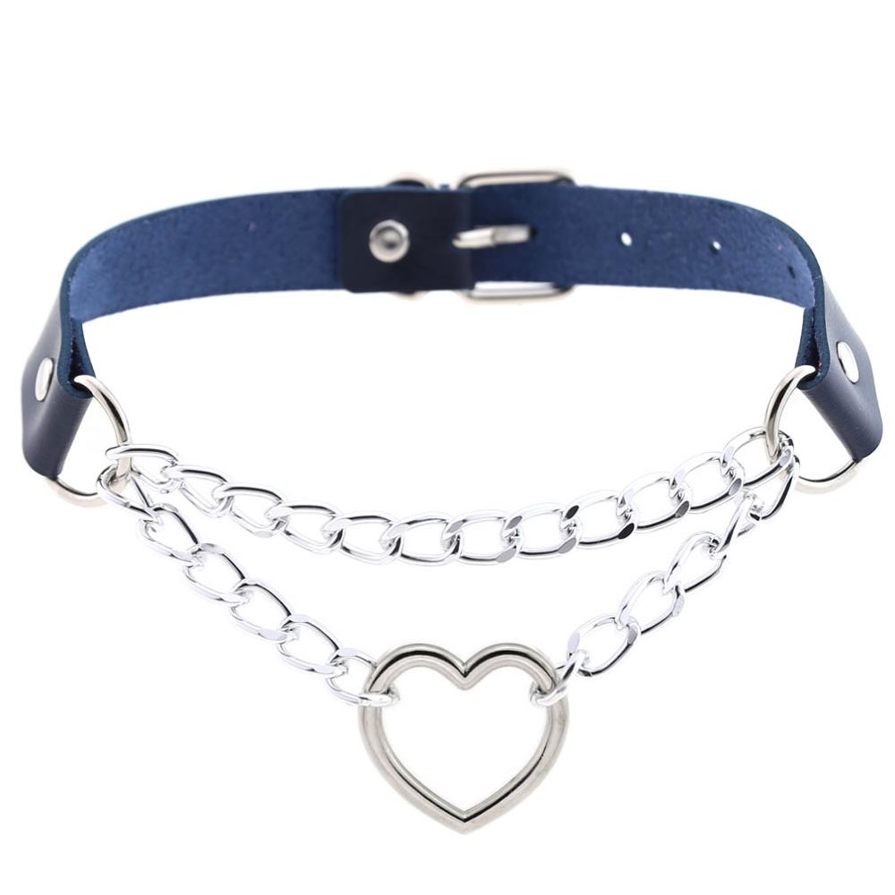 Heart chain Choker Goth