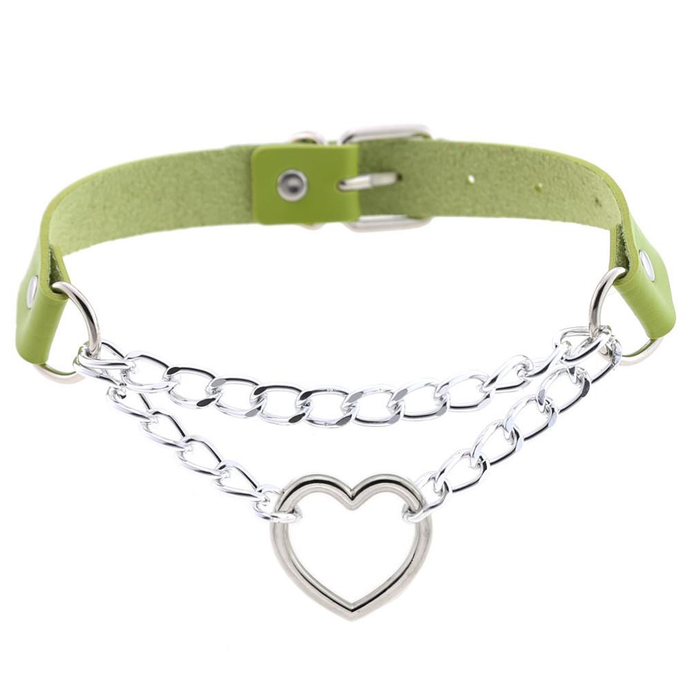 Heart chain Choker Goth