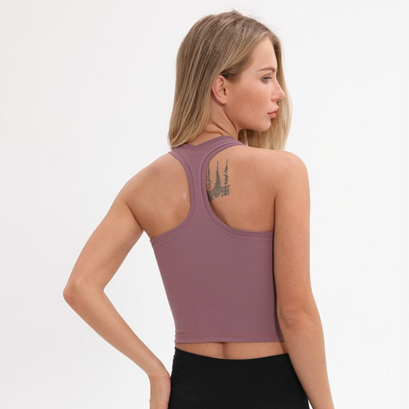 Racerback Sport Fitness Crop Top