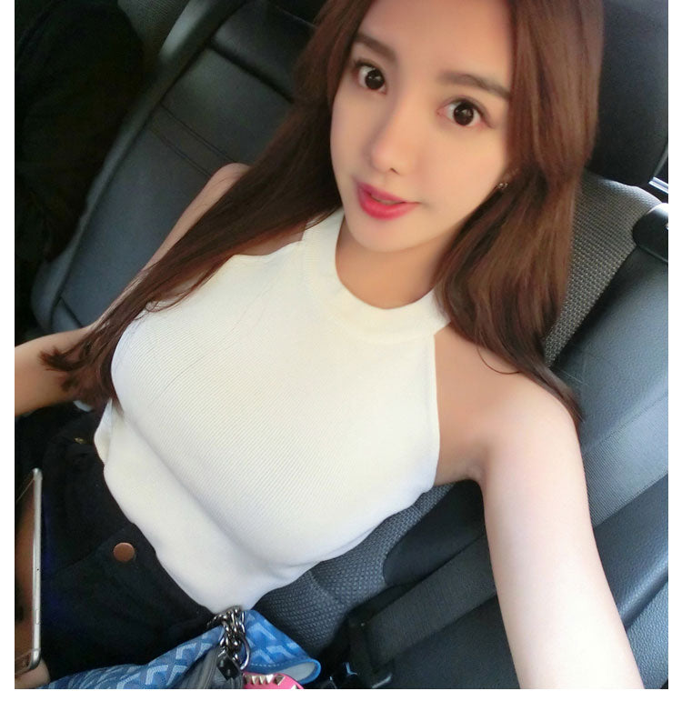 Summer Slim Knitting Halter Camisole Tops