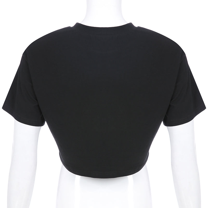 Gothic Casual Loose Crop Top