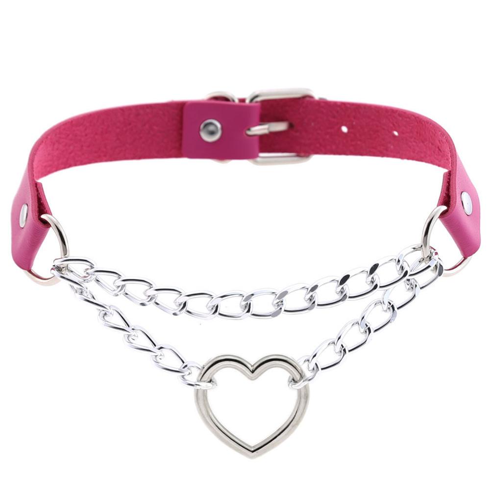 Heart chain Choker Goth