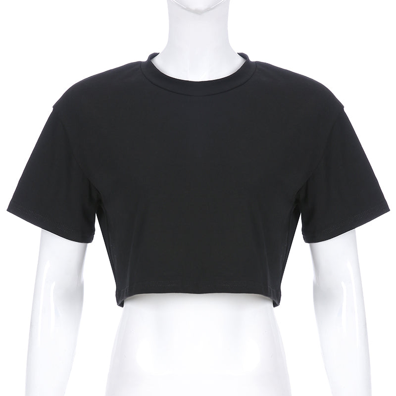 Gothic Casual Loose Crop Top