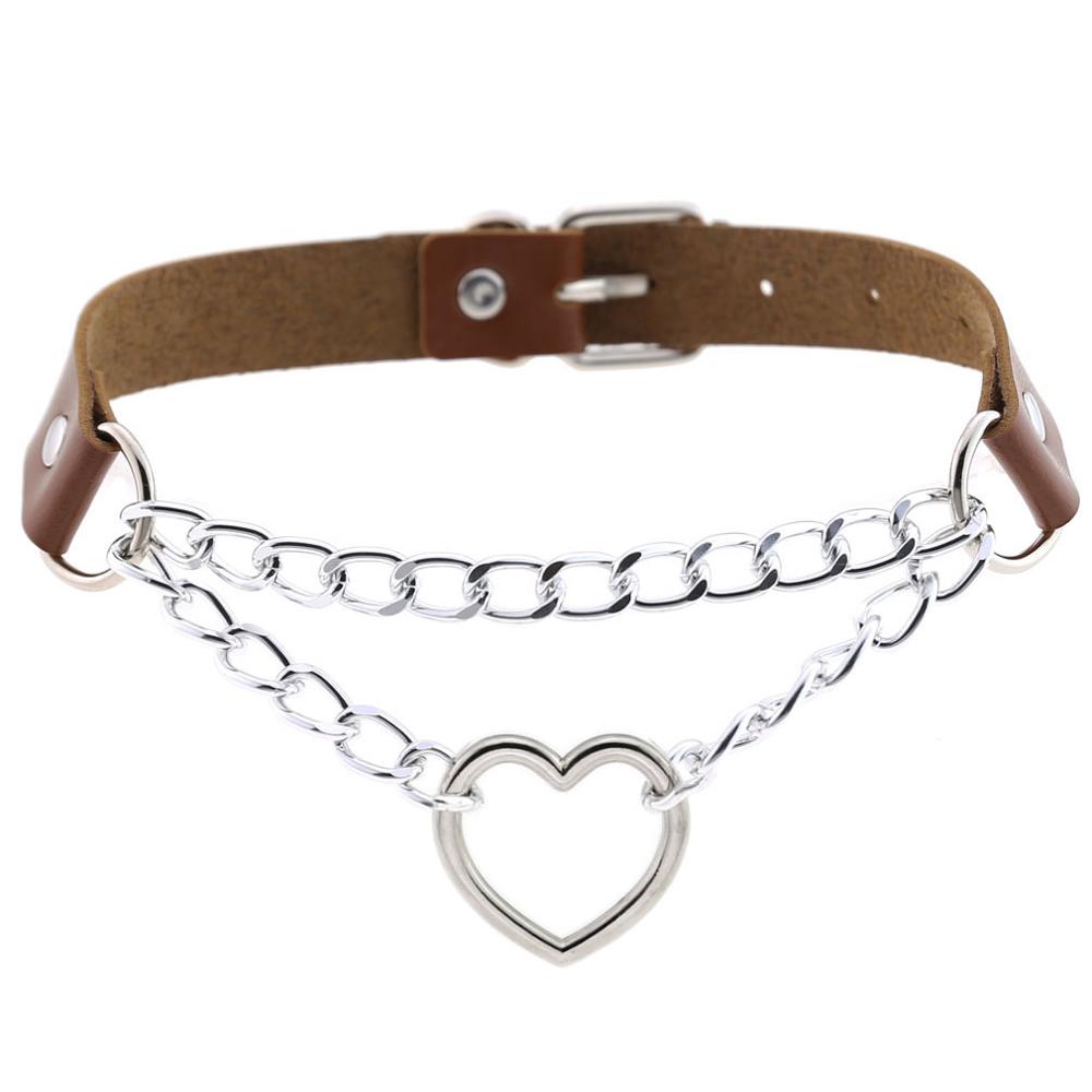 Heart chain Choker Goth