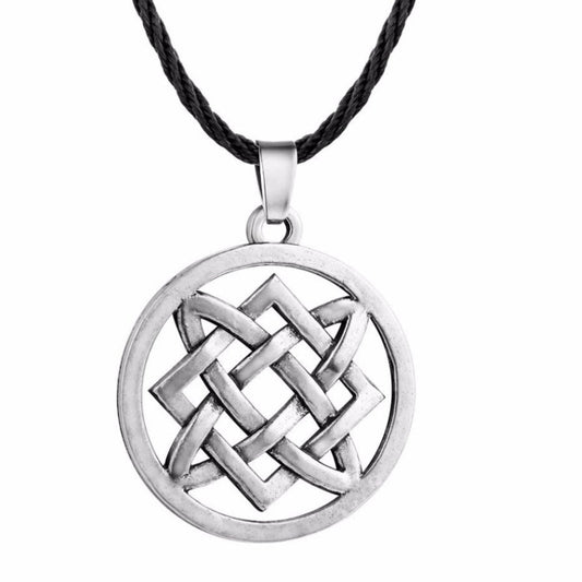 Gothic Necklace with Slavic Start Symbol Pendant