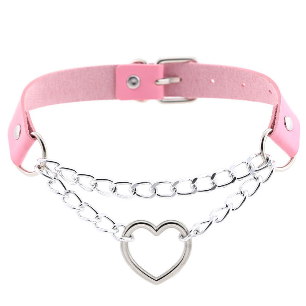 Heart chain Choker Goth