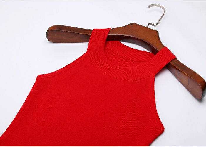 Summer Slim Knitting Halter Camisole Tops