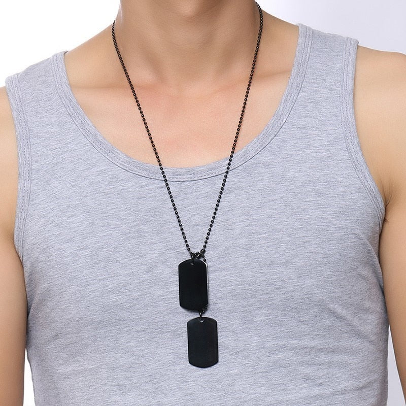 Stainless Steel Double Dog Tag Necklace