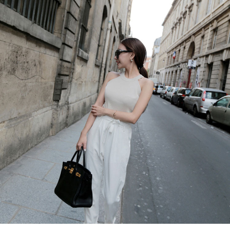 Summer Slim Knitting Halter Camisole Tops