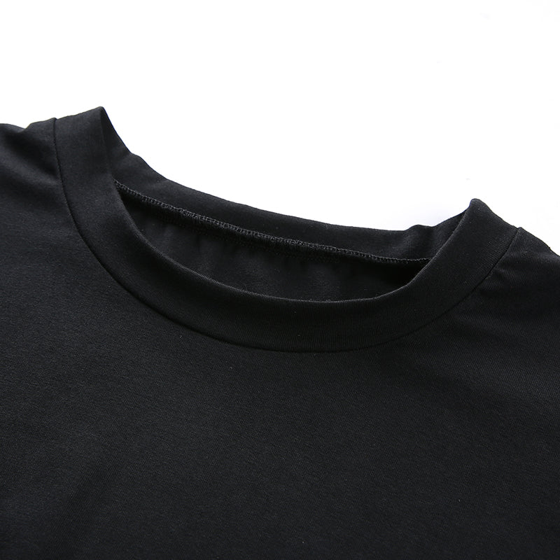 Gothic Casual Loose Crop Top