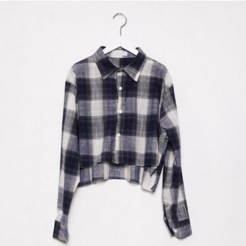 Plaid Crop Top for Women