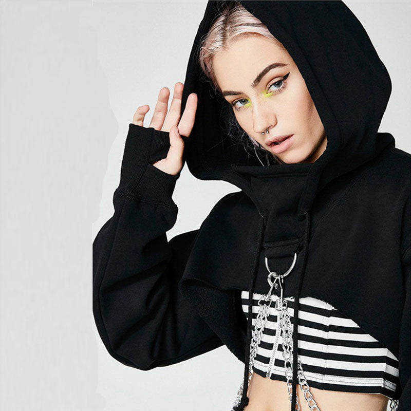 Retro Gothic Chain Crop Top