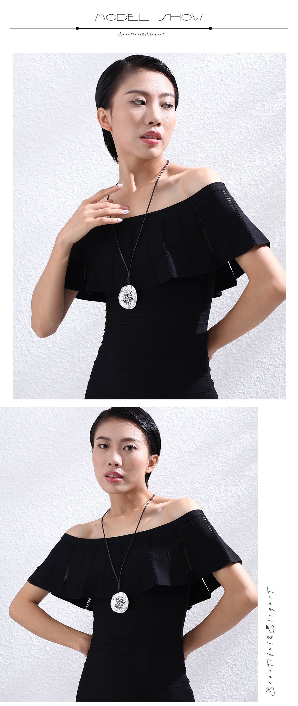 Gothic Silver Beads Choker