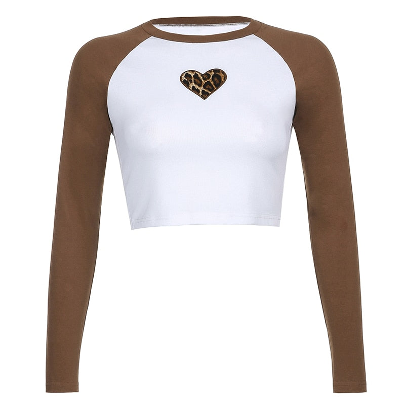 Gothic Heart Embroidery Crop Top