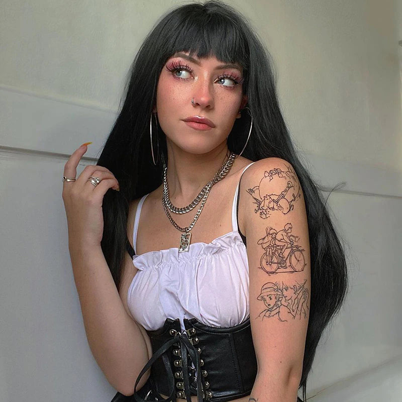 Gothic PU Leather Buckle Corset