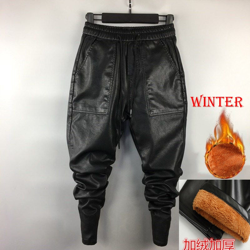 Sleek and edgy faux leather pants for a rock and roll vibe