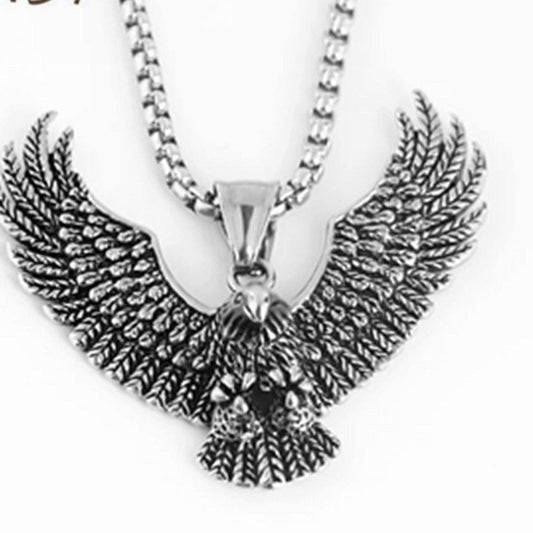 Gothic Eagle Pendant Necklace For Men