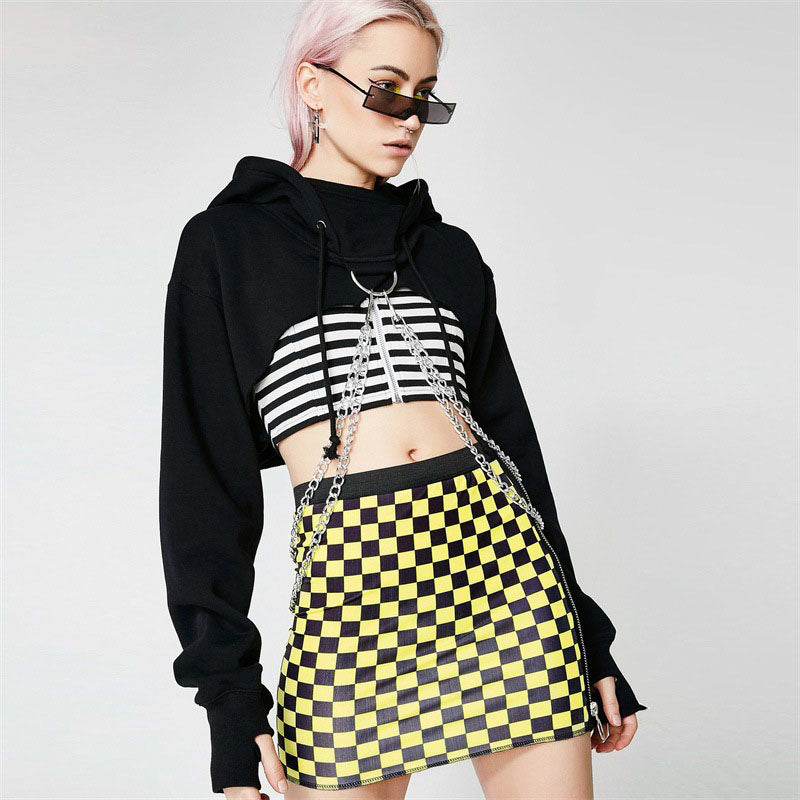 Retro Gothic Chain Crop Top
