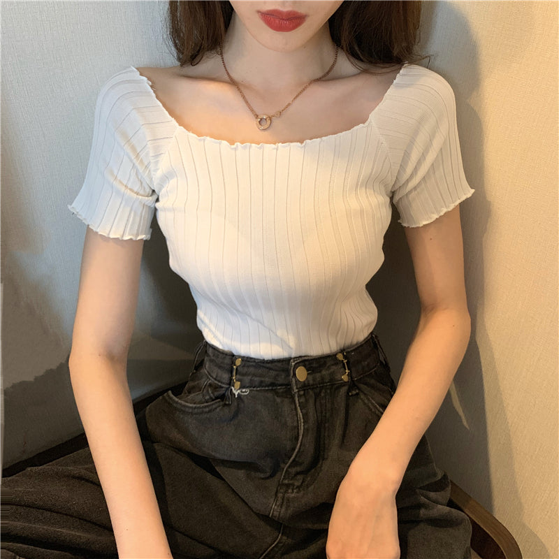 Stylish Square Neck Crop Top