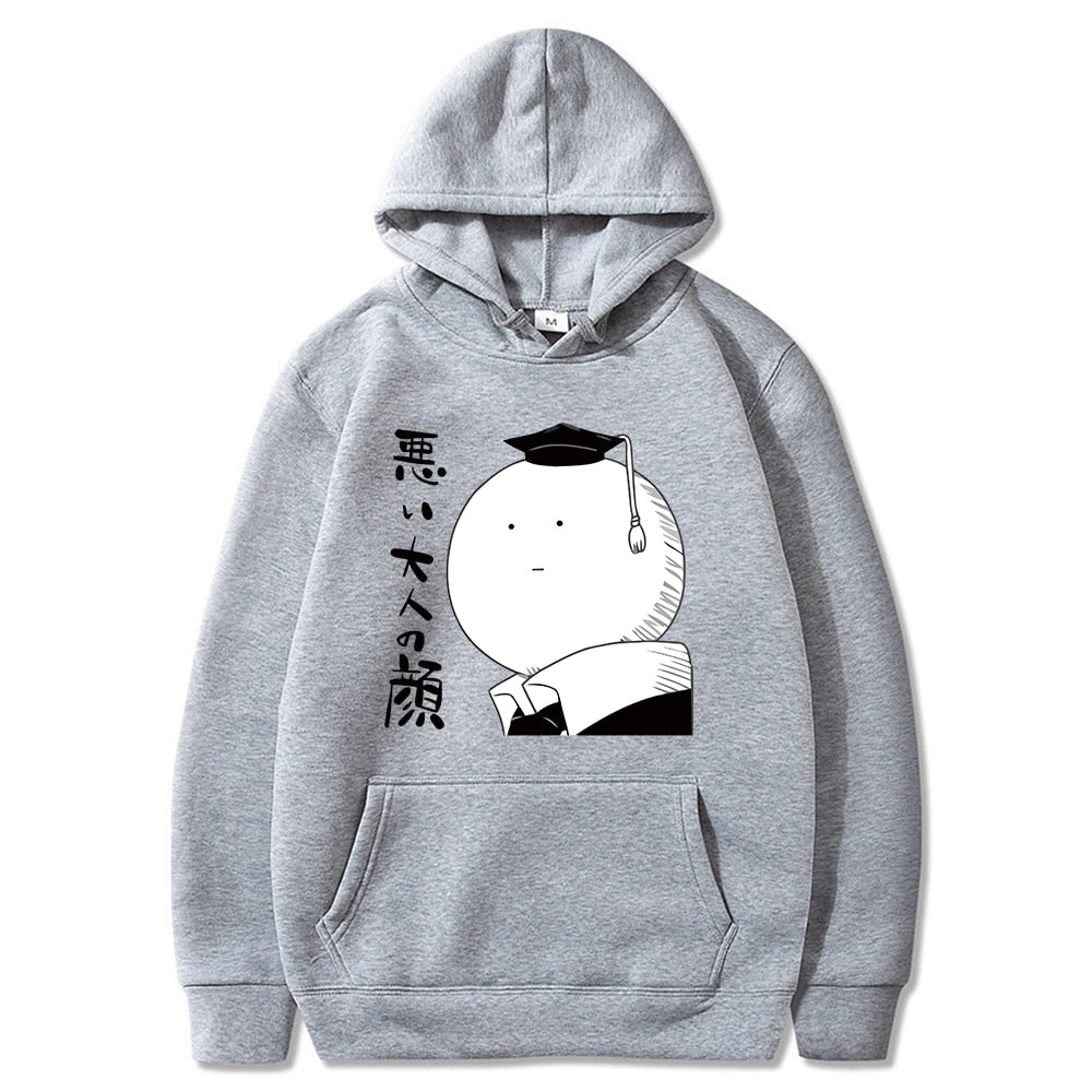 Cosy and fashionable hoodie featuring the iconic Korosensei from Assassination Classroom"
