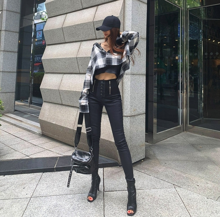 Plaid Crop Top for Women