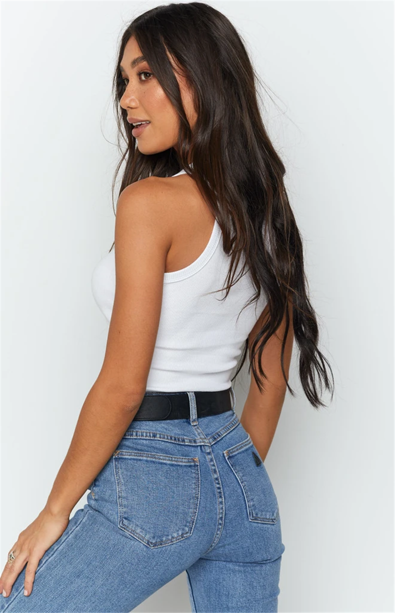 Off Shoulder Knitted Tank Top