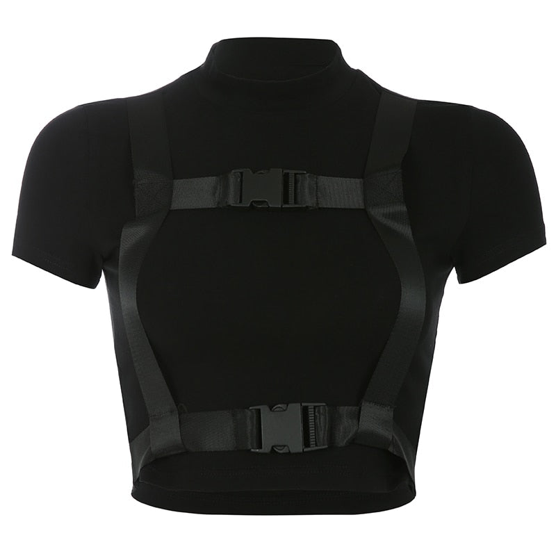 Gothic Double Buckle T-shirt