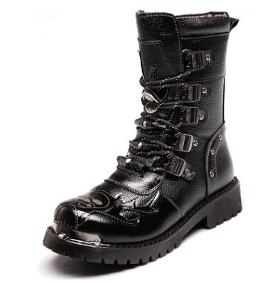 Gothic Leather Cowboy Casual Shoes