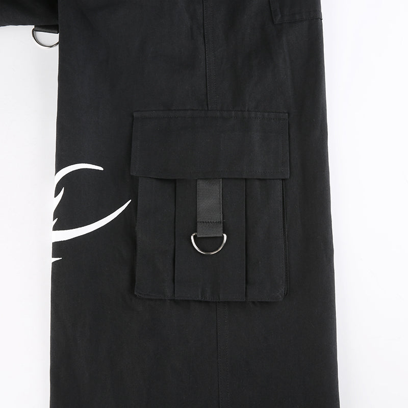 Gothic Bandage Wide Leg Pants