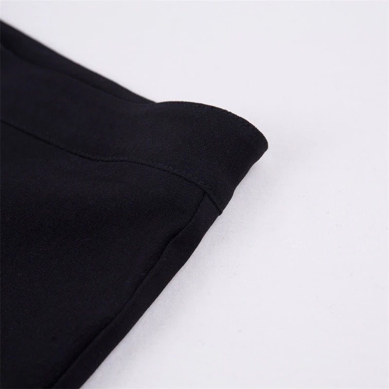 Gothic Black Pants Five Pointed Star Trousers