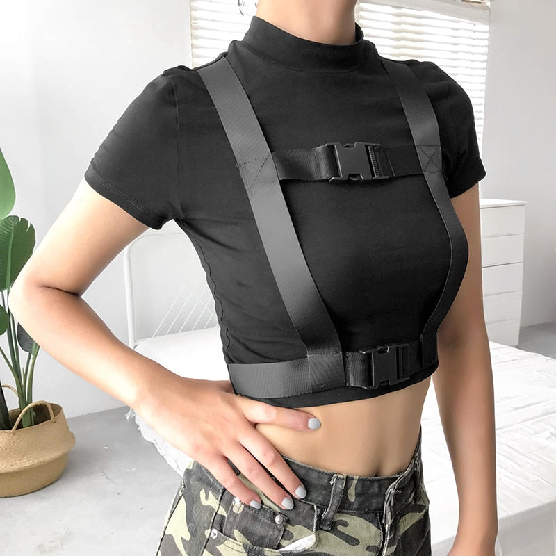 Gothic Double Buckle T-shirt