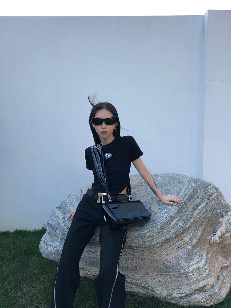 Grunge Irregular Crop Top