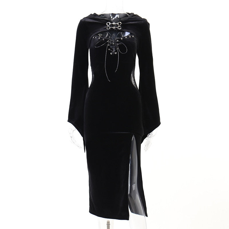 Gothic Elegant High Split Lace dress