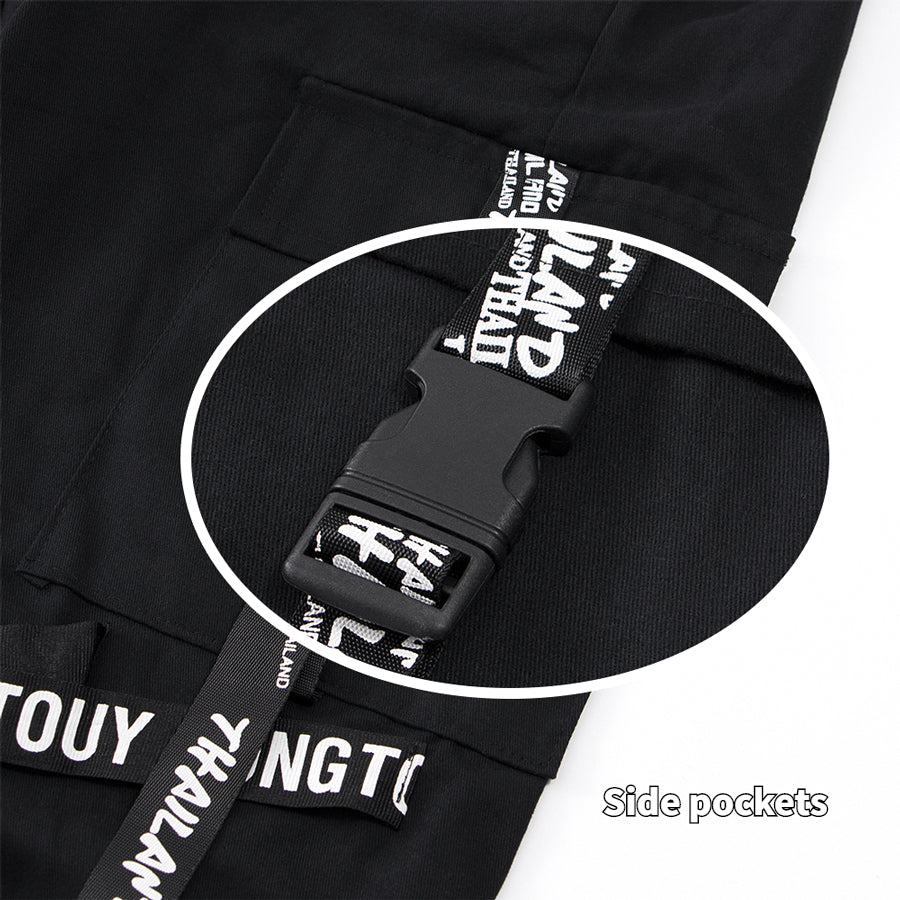 Gothic Cargo Pants Joggers with Ribbon A68