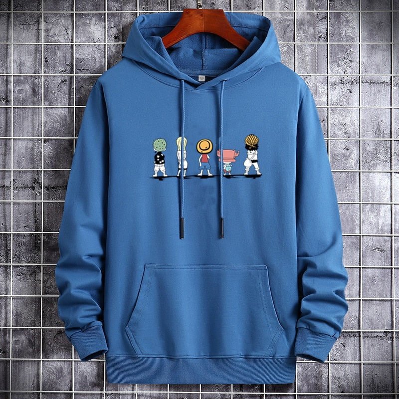 Men's Anime Hooded Sweatshirt with Vibrant Artwork"