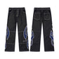 Fashion-forward Gothic Baggy Jeans for an Edgy and Rebellious Style"