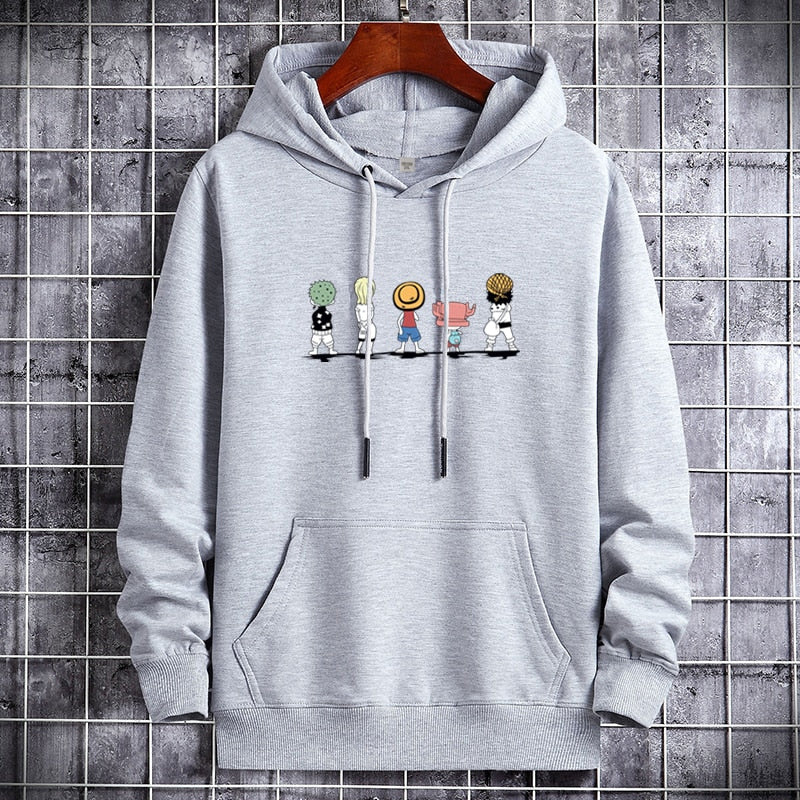 "Express your passion for Anime with this Men's Hooded Sweatshirt"