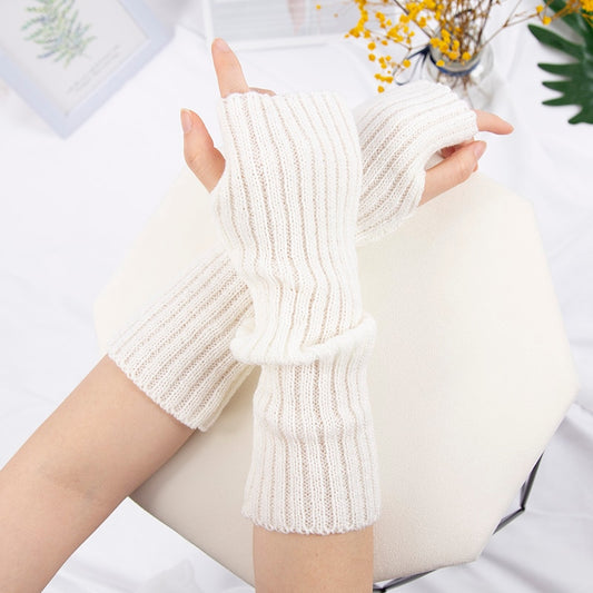 Gothic Women Fingerless Anime Gloves Arm Warmers