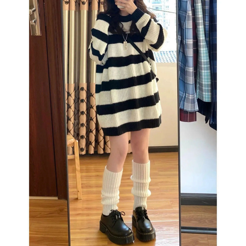 Gothic Deeptown Striped Sweater for Women