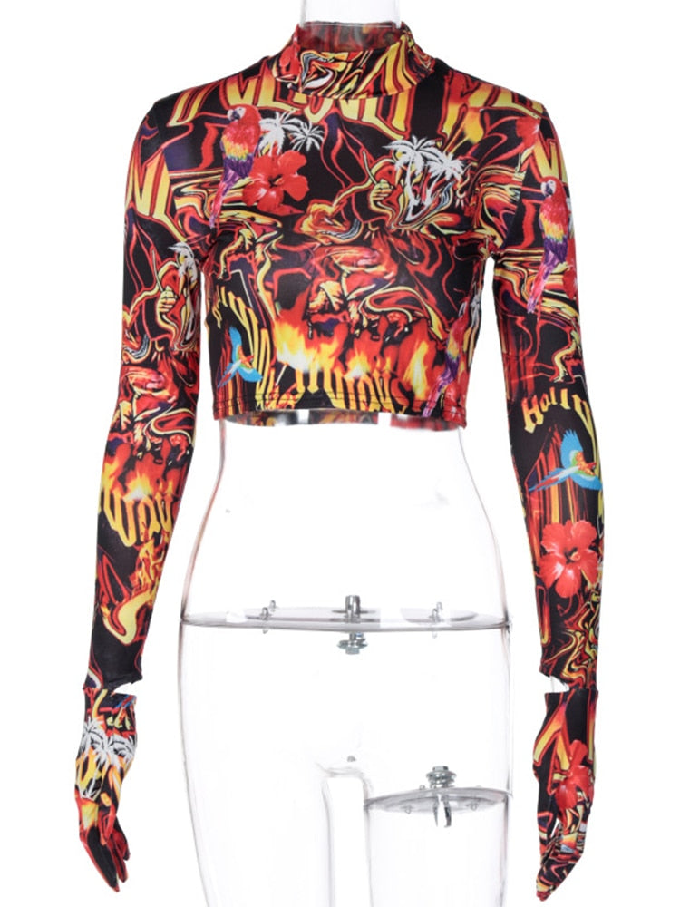Gothic Harajuku Crop Tops