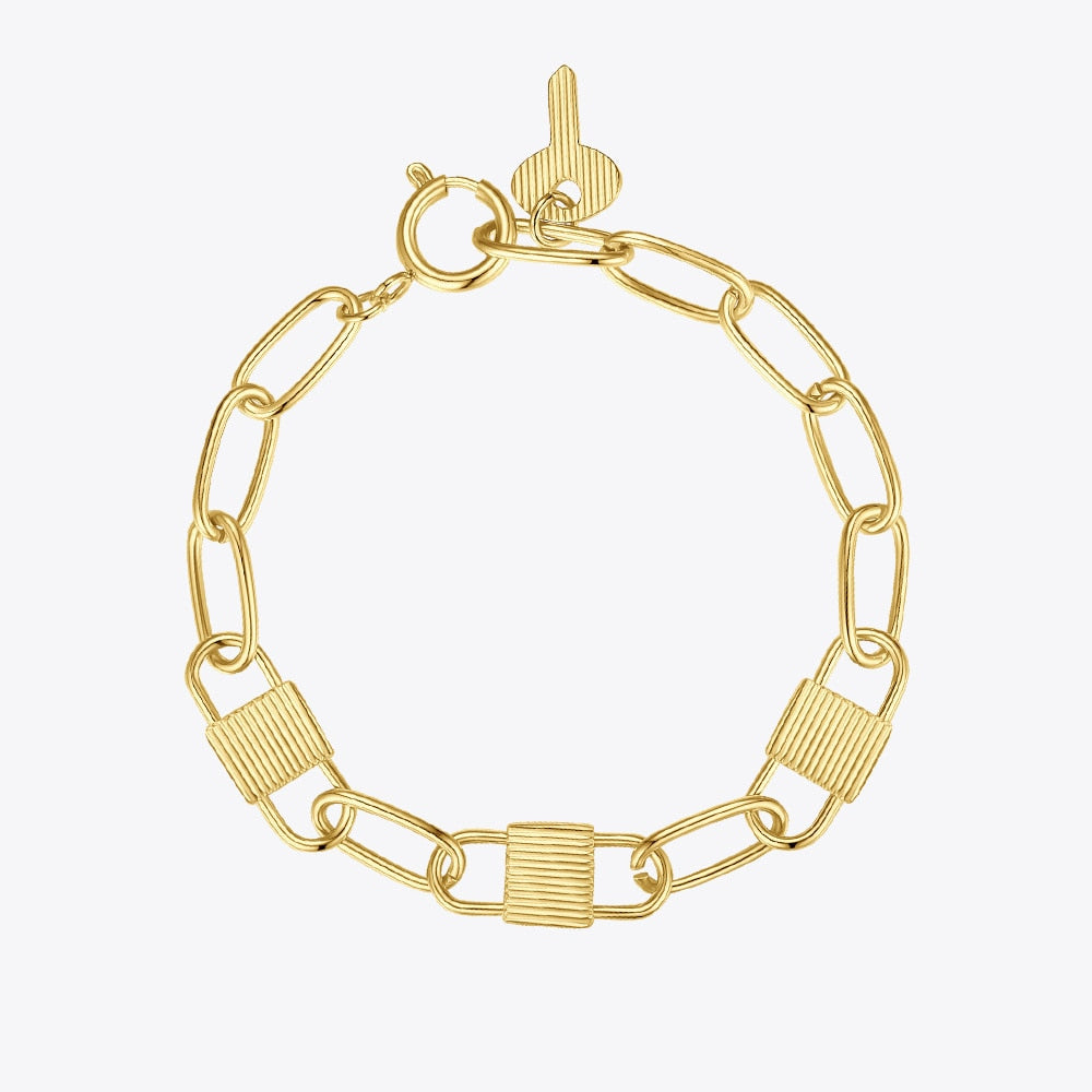 Gothic Lock Key Bracelet for Women