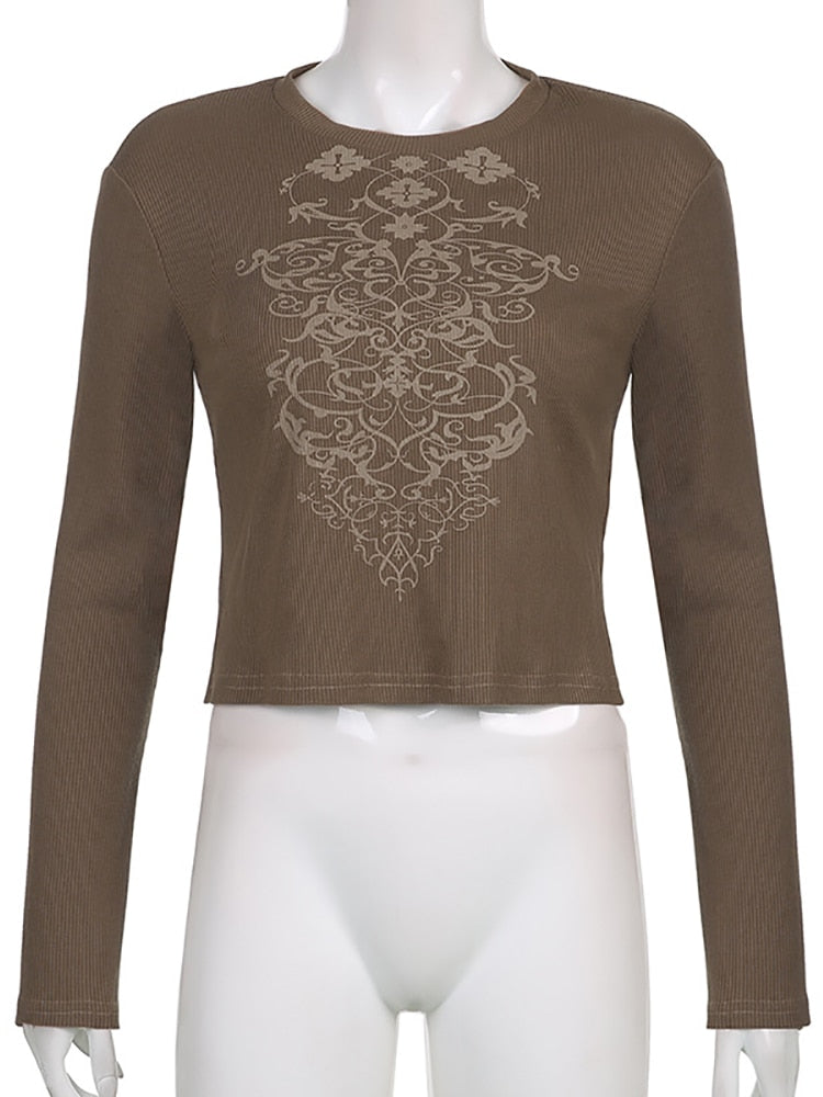 Gothic Dark Vintage Print T-Shirt