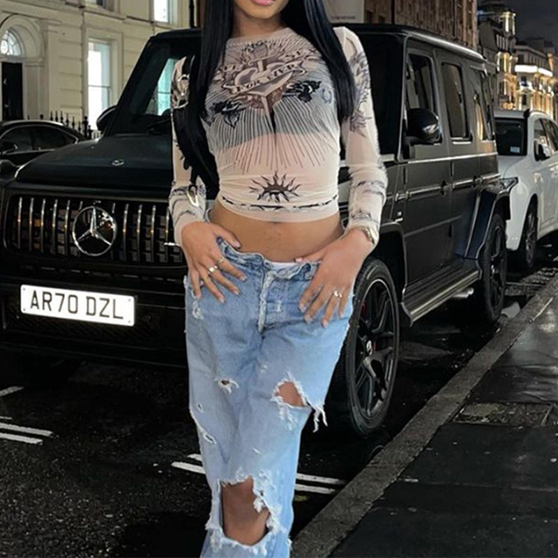 Gothic Harajuku Crop Tops