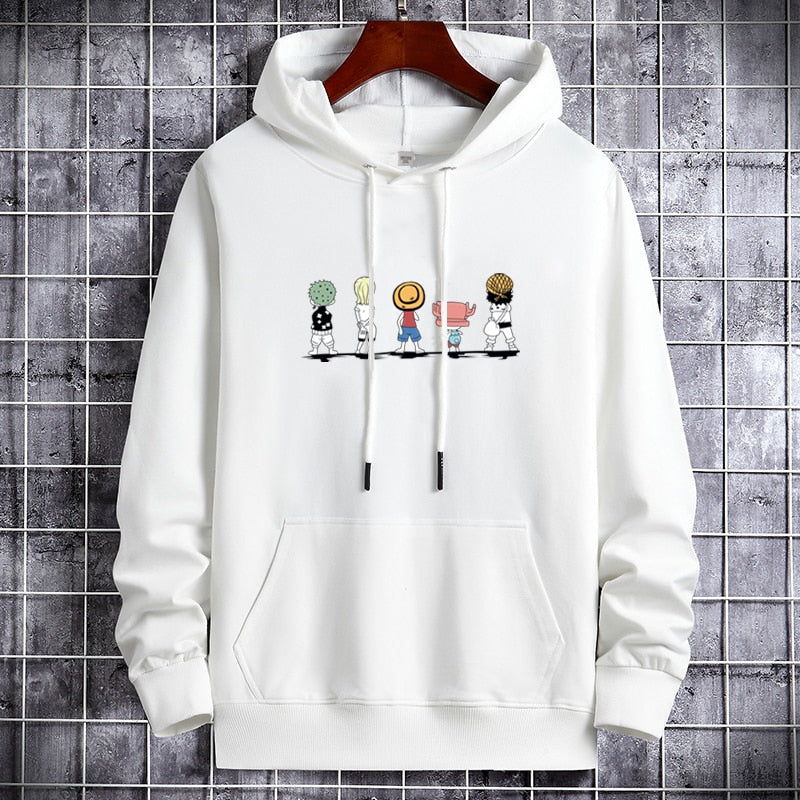 "Eye-catching Anime Hooded Sweatshirt for Men"